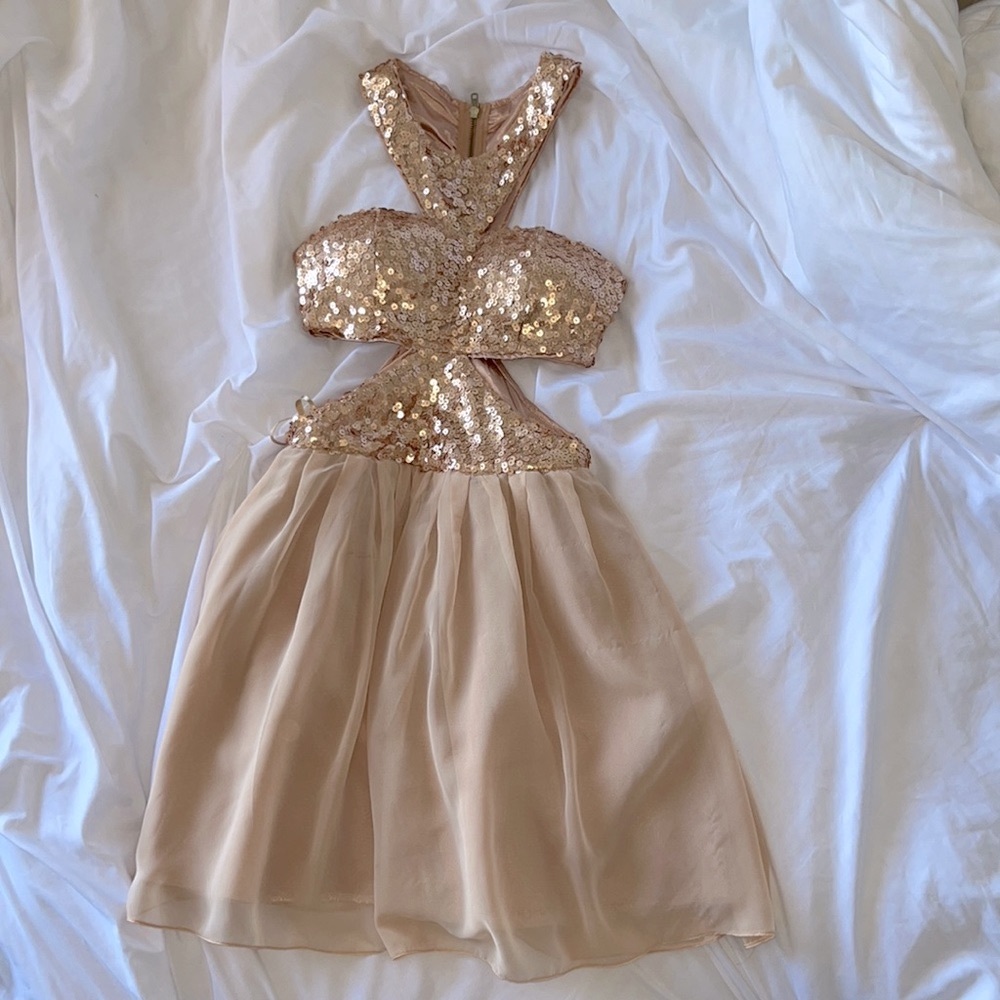 Rare London sequi cutout dress